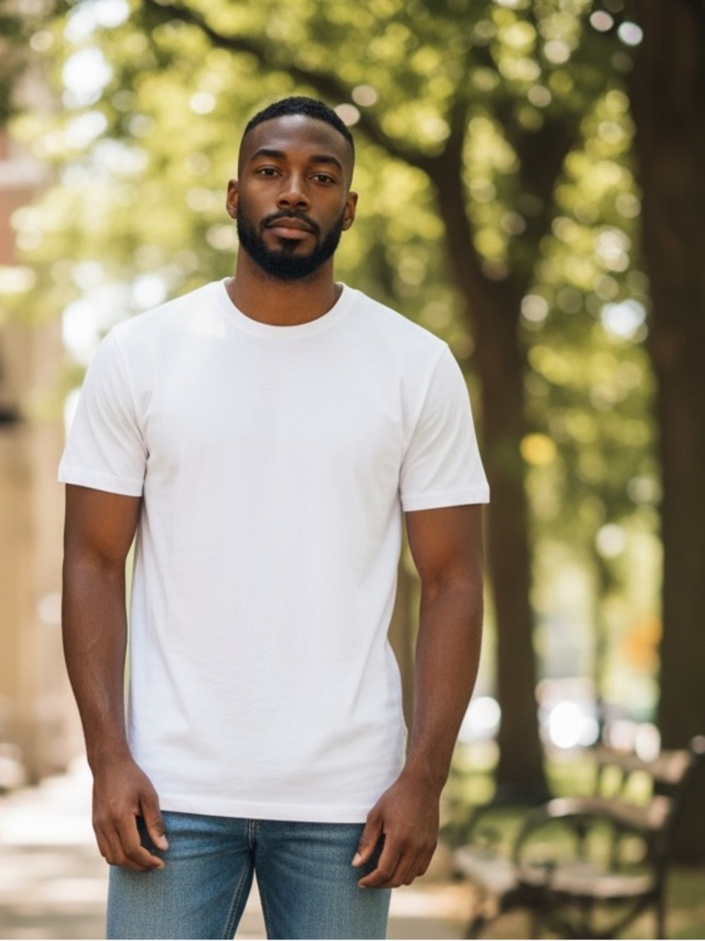Covington Men's White Short-Sleeve Performance Tee